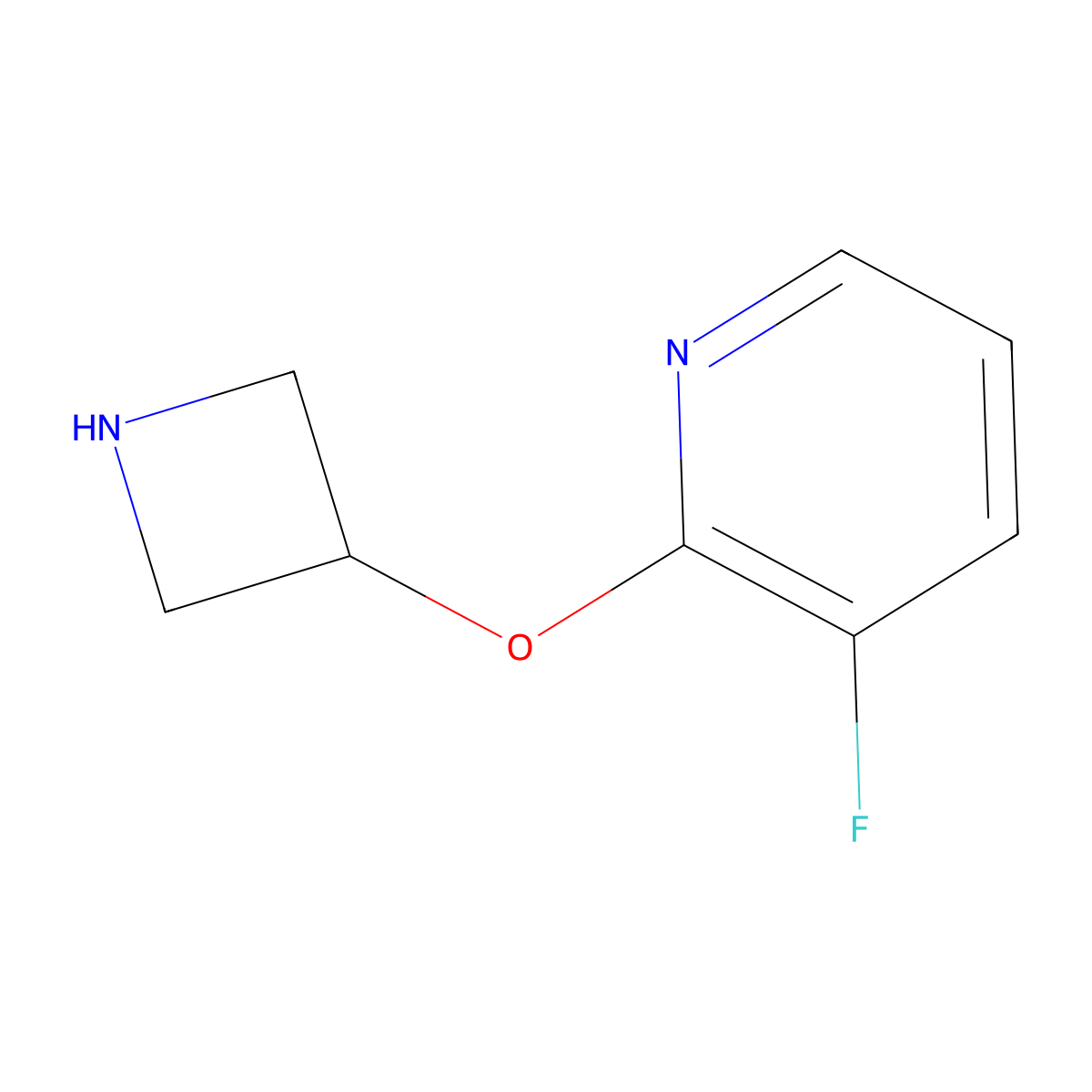 2-(Azetidin-3-yloxy)-3-fluoropyridine molecular structure, CAS 1342481-80-4