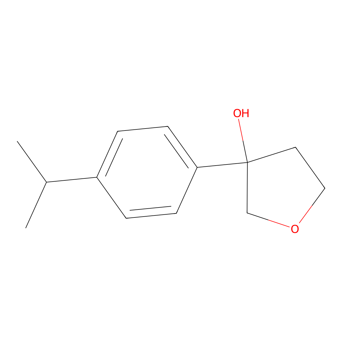 Tetrahydro-3-[4-(1-methylethyl)phenyl]-3-furanol molecular structure, CAS 1342483-03-7
