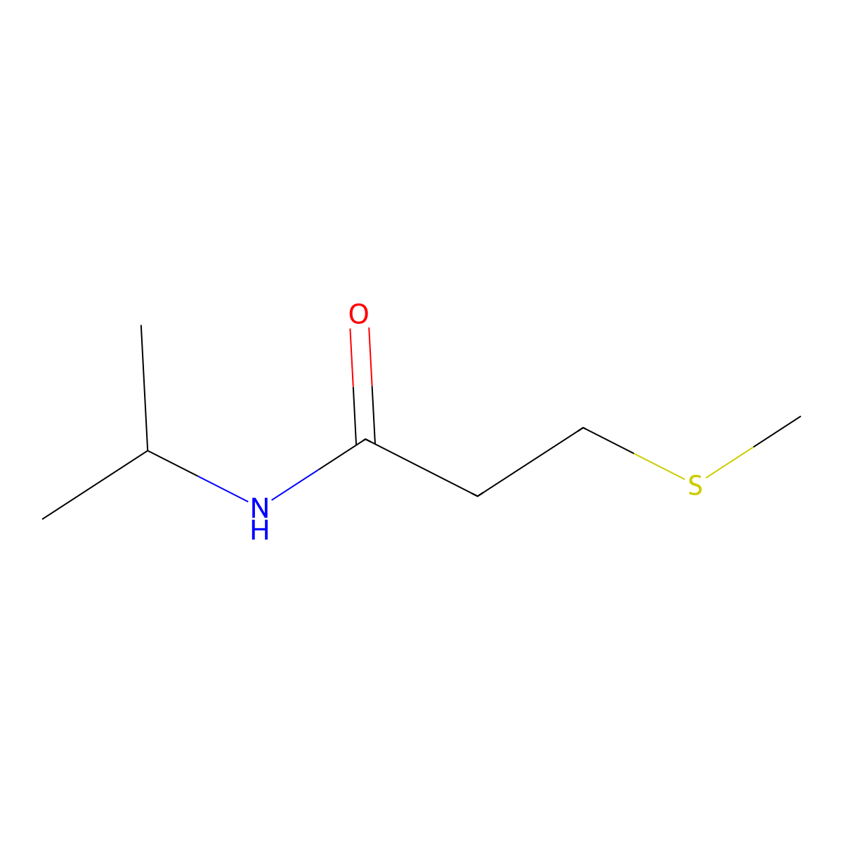 3-(methylsulfanyl)-N-(propan-2-yl)propanamide molecular structure, CAS 1342484-88-1