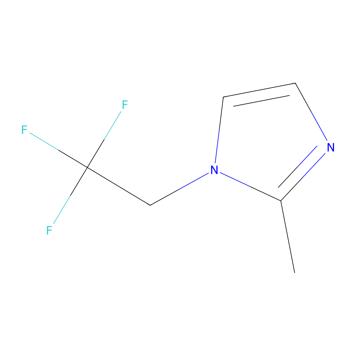 2-methyl-1-(2,2,2-trifluoroethyl)-1H-imidazole molecular structure, CAS 1342488-44-1