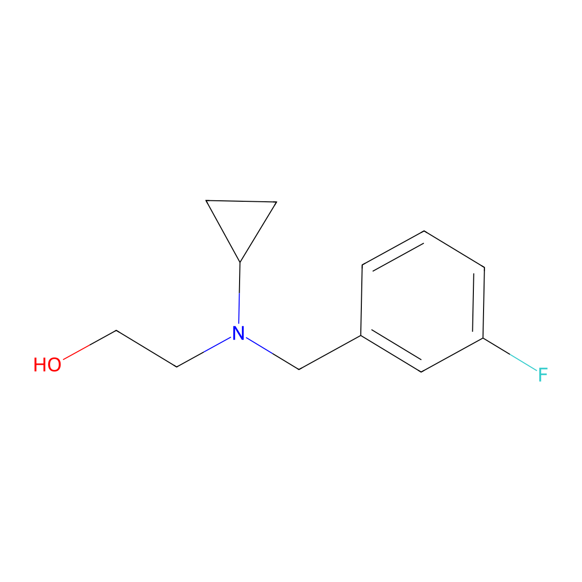 2-[Cyclopropyl-(3-fluoro-benzyl)-amino]-ethanol molecular structure, CAS 1342488-86-1