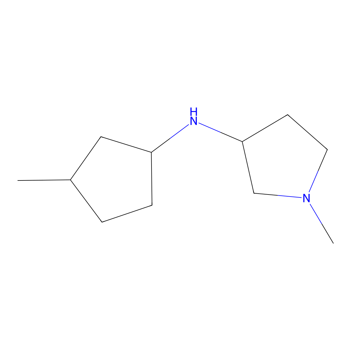 1-methyl-N-(3-methylcyclopentyl)pyrrolidin-3-amine molecular structure, CAS 1342489-27-3