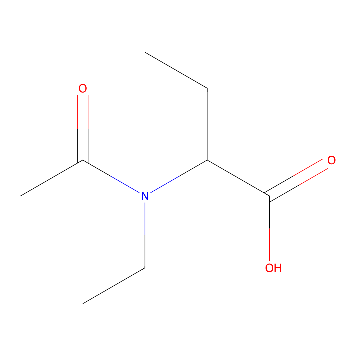 2-(N-ethylacetamido)butanoic acid molecular structure, CAS 1342490-00-9