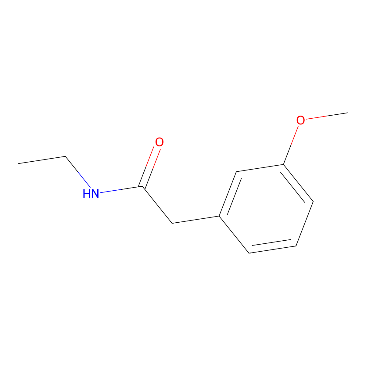 N-ethyl-2-(3-methoxyphenyl)acetamide molecular structure, CAS 1342495-77-5