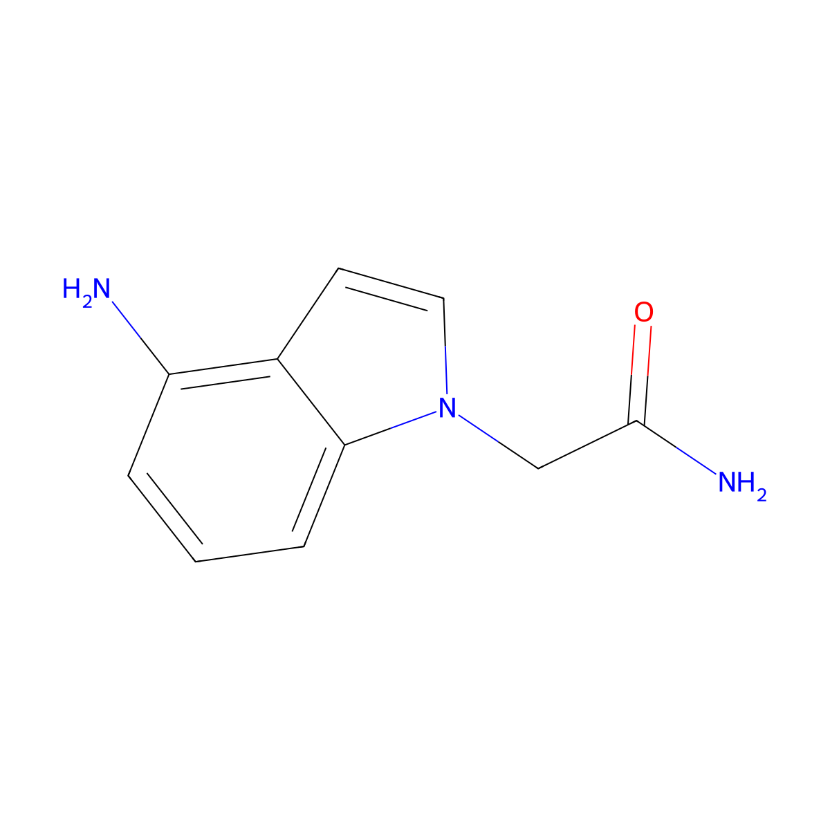 2-(4-Amino-1H-indol-1-YL)acetamide molecular structure, CAS 1342500-61-1