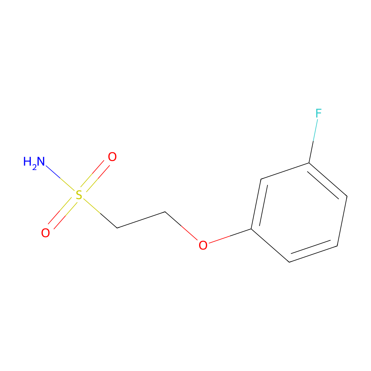 2-(3-Fluorophenoxy)ethane-1-sulfonamide molecular structure, CAS 1342501-53-4