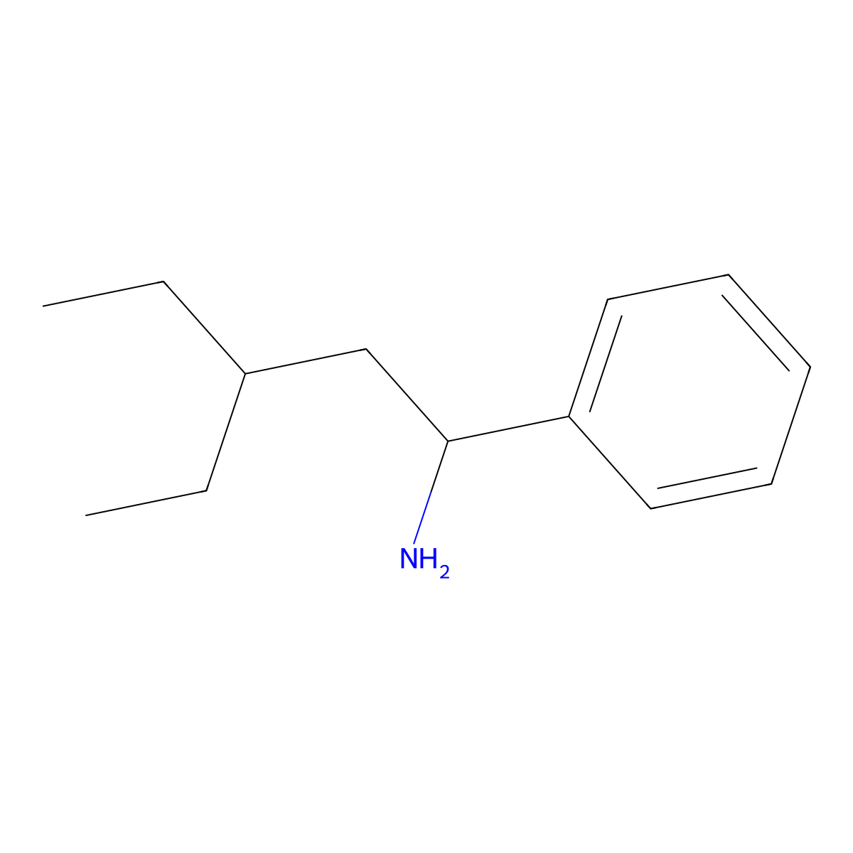 3-Ethyl-1-phenylpentan-1-amine molecular structure, CAS 1342504-33-9