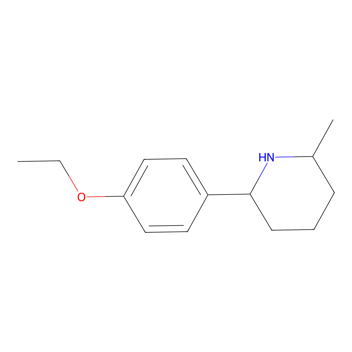 2-(4-Ethoxyphenyl)-6-methylpiperidine molecular structure, CAS 1342505-62-7