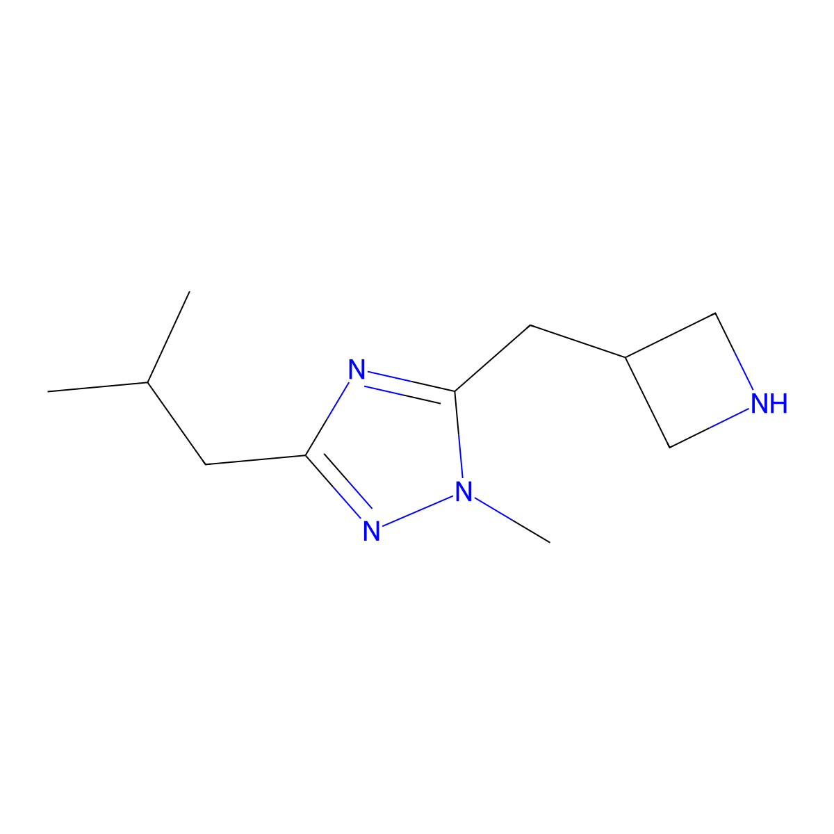 5-(Azetidin-3-ylmethyl)-3-isobutyl-1-methyl-1h-1,2,4-triazole molecular structure, CAS 1342505-66-1