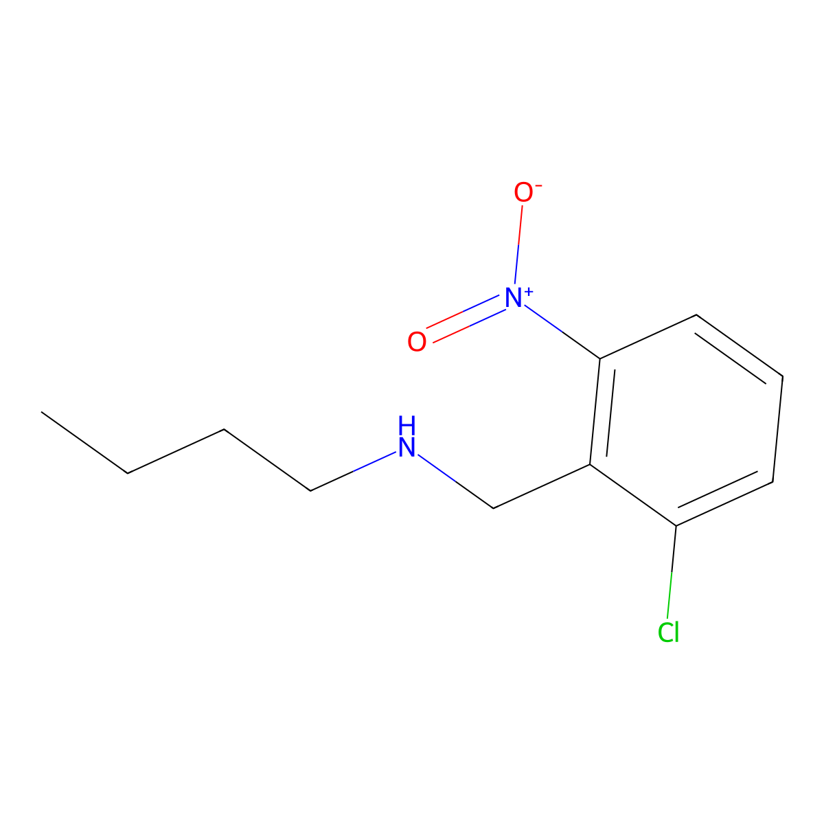 Butyl[(2-chloro-6-nitrophenyl)methyl]amine molecular structure, CAS 1342506-45-9