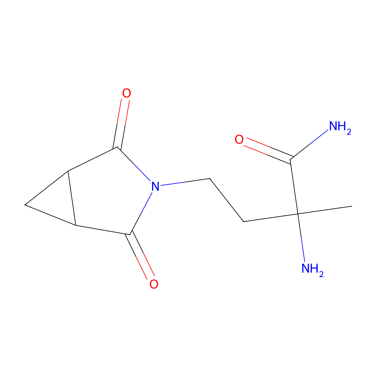 2-Amino-4-(2,4-dioxo-3-azabicyclo[3.1.0]hexan-3-yl)-2-methylbutanamide molecular structure, CAS 1342509-50-5