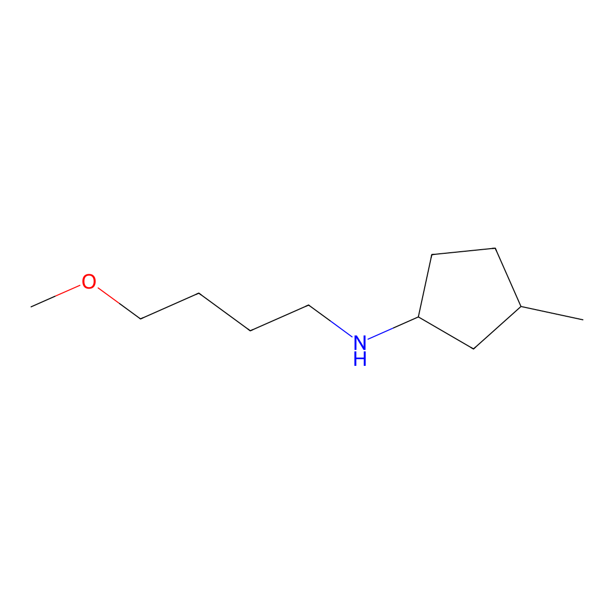 N-(4-methoxybutyl)-3-methylcyclopentan-1-amine molecular structure, CAS 1342509-59-4