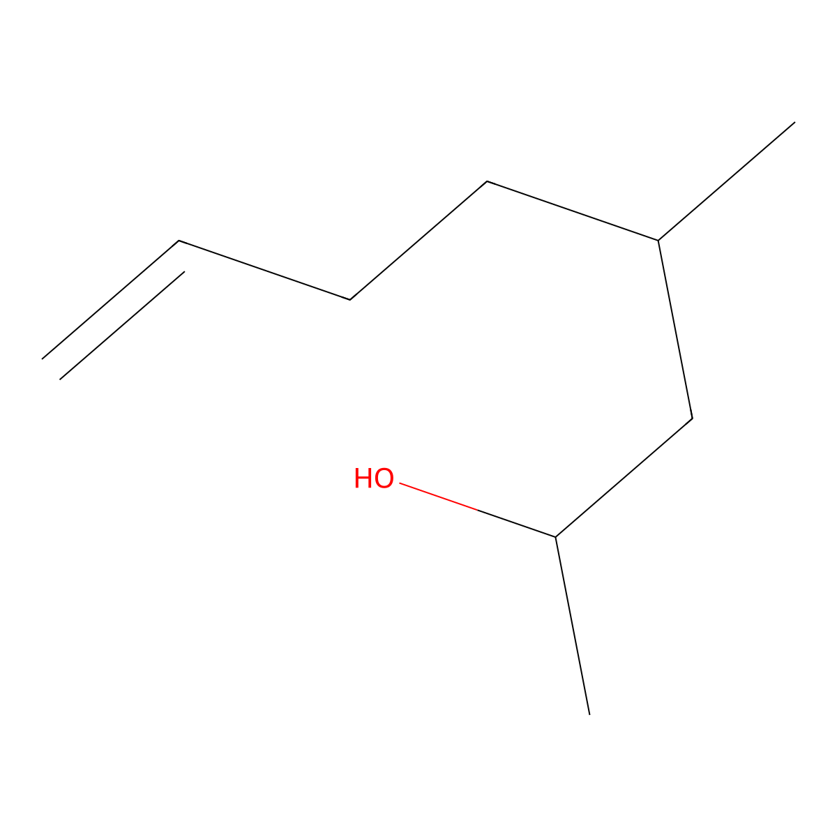 4-Methyloct-7-en-2-ol molecular structure, CAS 1342509-98-1