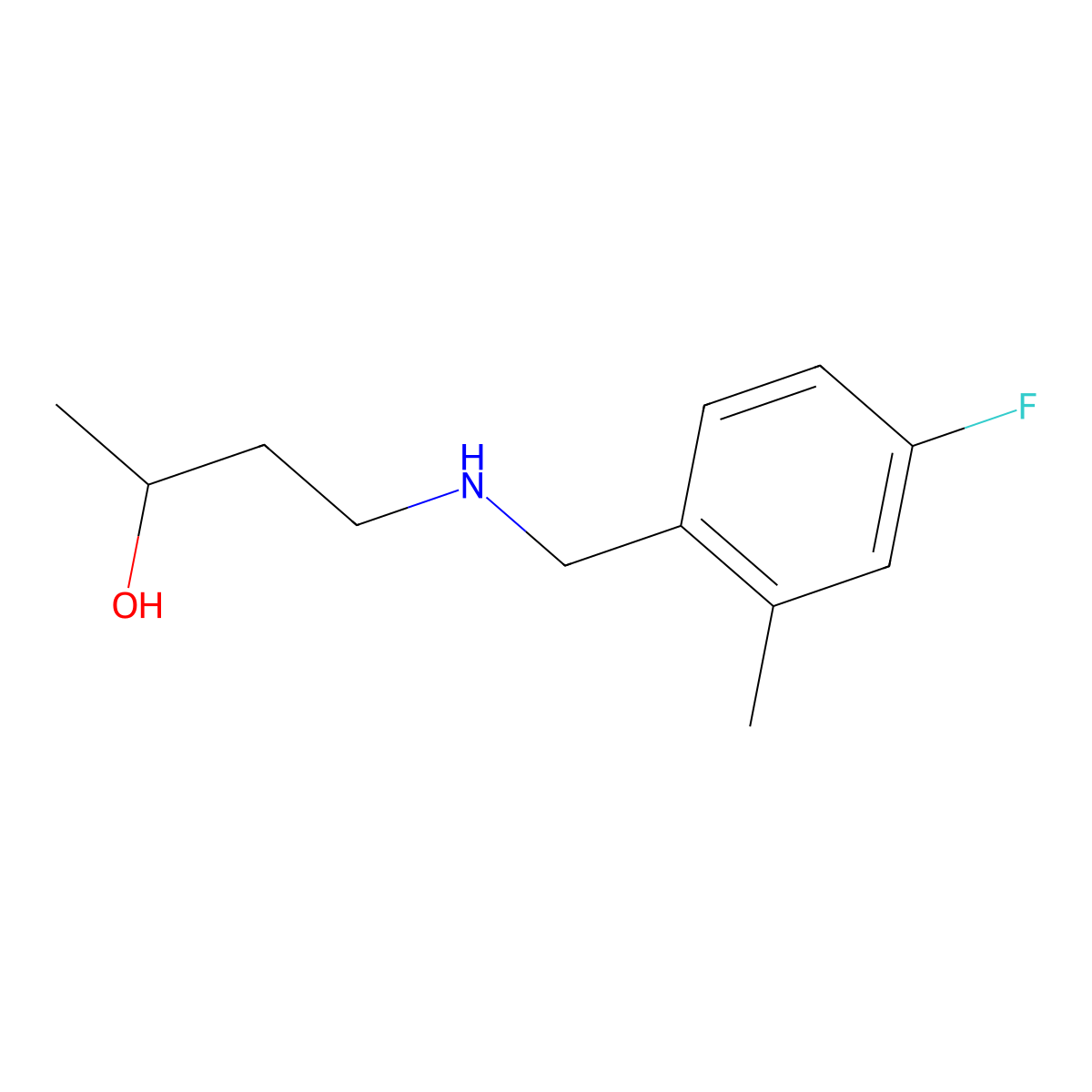 4-{[(4-Fluoro-2-methylphenyl)methyl]amino}butan-2-ol molecular structure, CAS 1342510-31-9