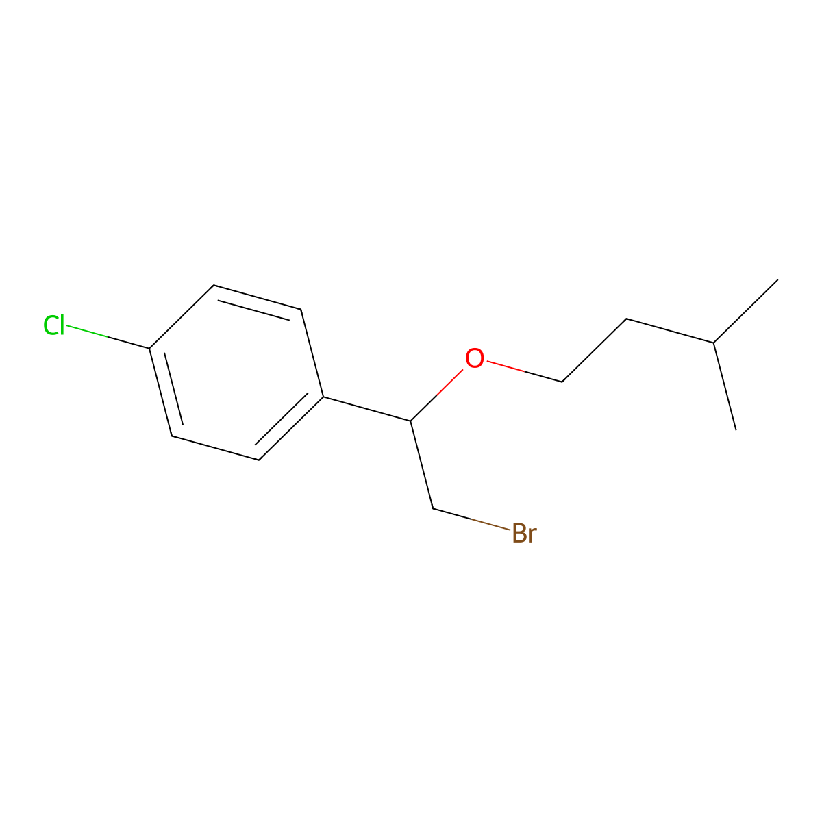 1-[2-Bromo-1-(3-methylbutoxy)ethyl]-4-chlorobenzene molecular structure, CAS 1342512-39-3