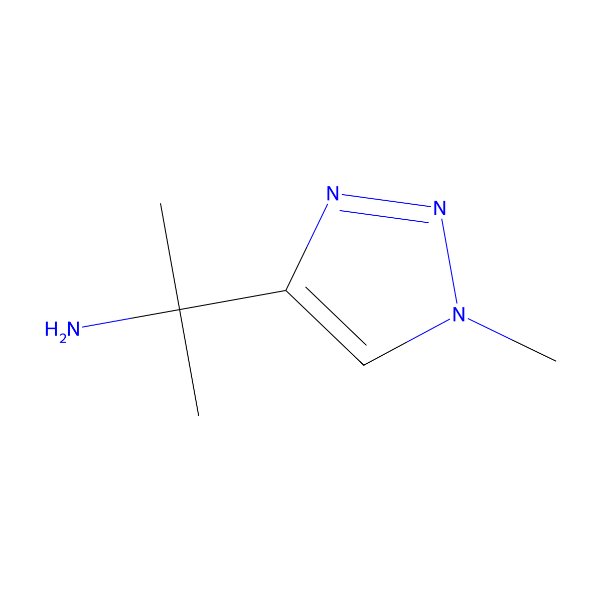 2-(1-methyl-1H-1,2,3-triazol-4-yl)propan-2-amine molecular structure, CAS 1342512-71-3