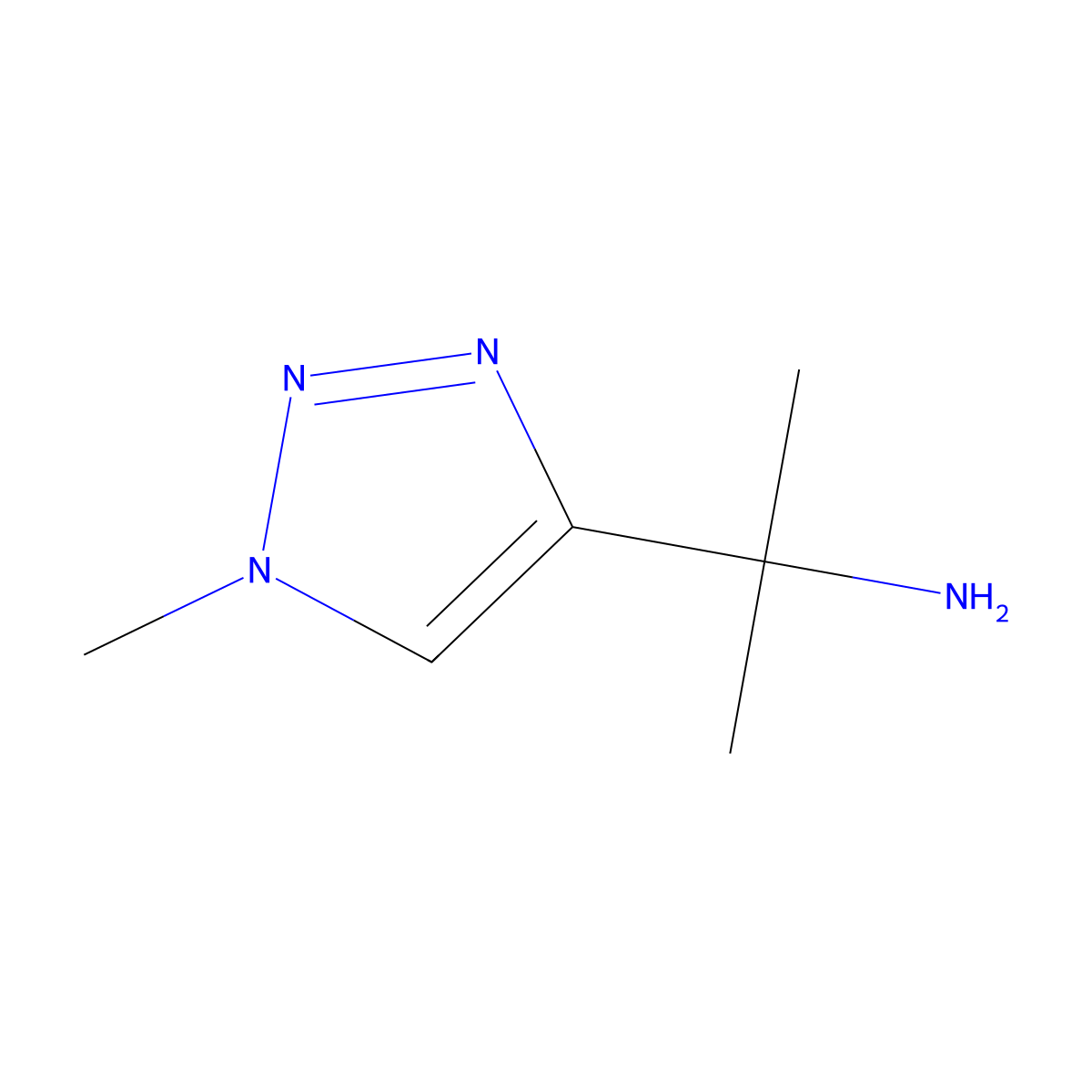 2-(1-methyl-1H-1,2,3-triazol-4-yl)propan-2-amine molecular structure, CAS 1342512-71-3