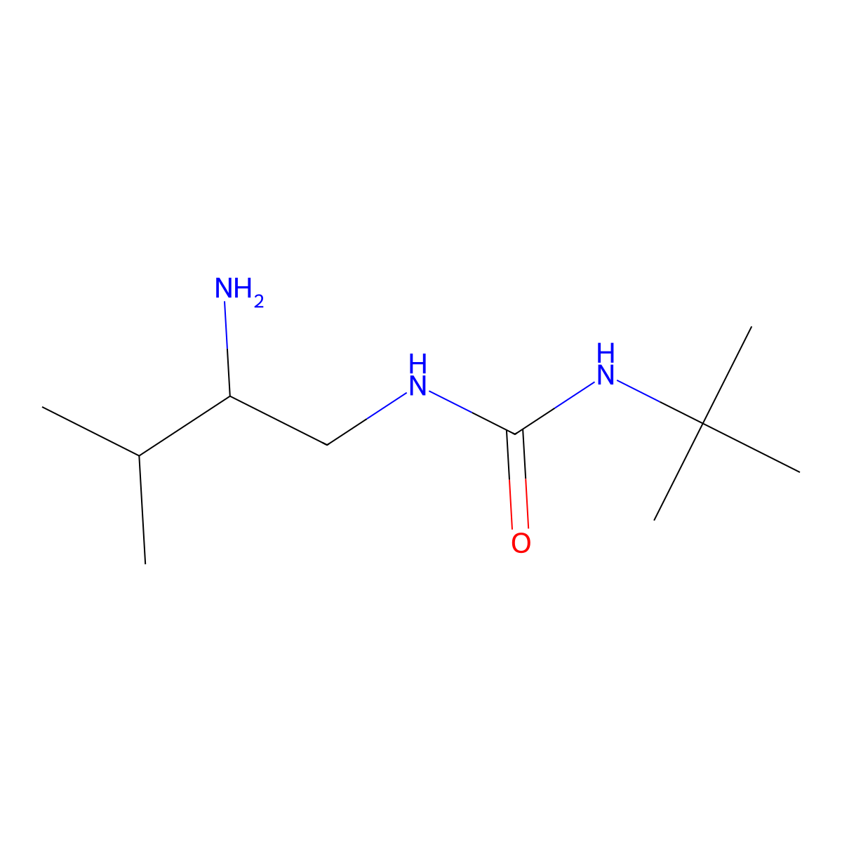 1-(2-Amino-3-methylbutyl)-3-tert-butylurea molecular structure, CAS 1342514-23-1