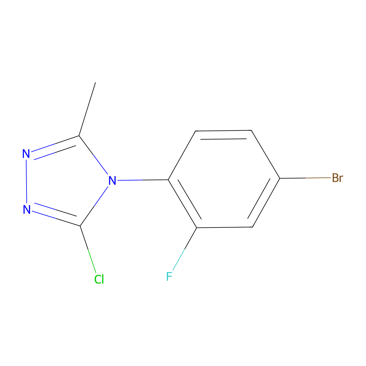 4-(4-bromo-2-fluorophenyl)-3-chloro-5-methyl-4H-1,2,4-triazole molecular structure, CAS 1342515-21-2