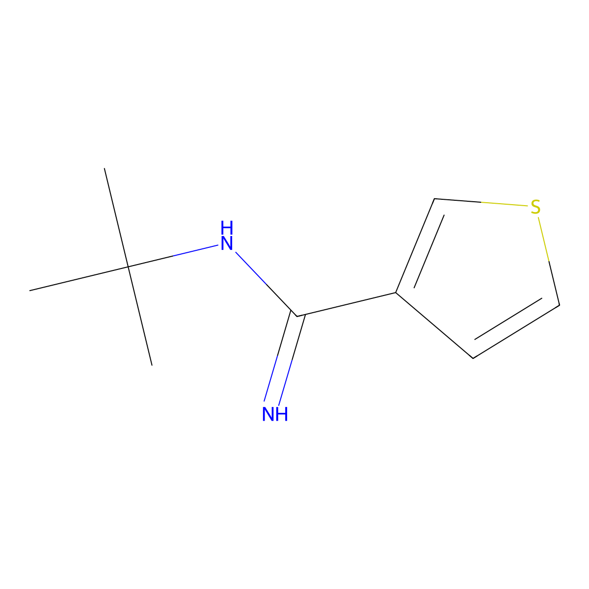 N-tert-butylthiophene-3-carboximidamide molecular structure, CAS 1342517-04-7