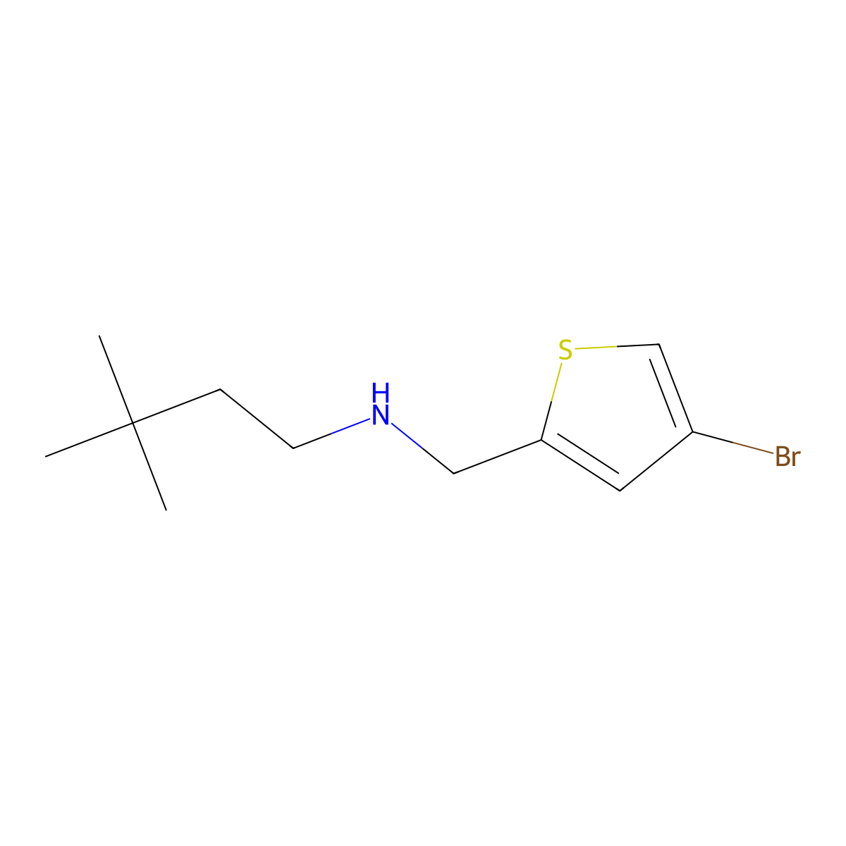 [(4-Bromothiophen-2-yl)methyl](3,3-dimethylbutyl)amine molecular structure, CAS 1342518-69-7