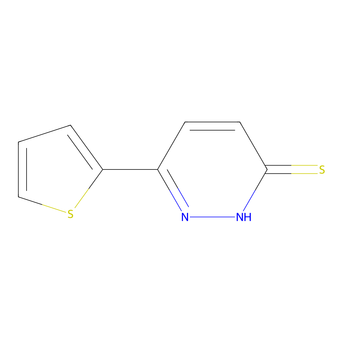 6-(Thiophen-2-yl)pyridazine-3-thiol molecular structure, CAS 134252-09-8