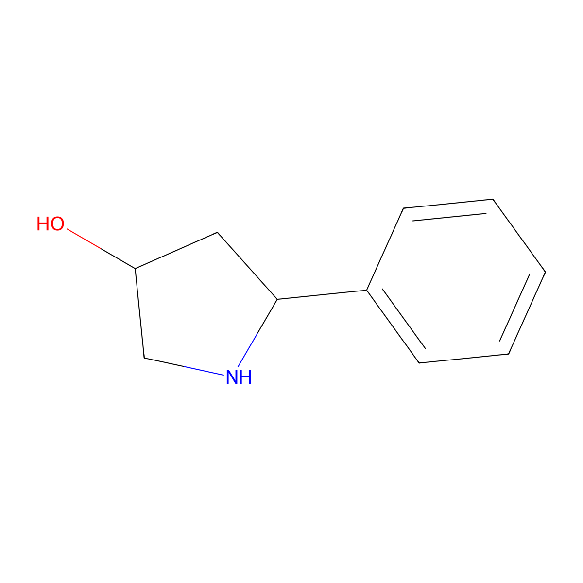 5-Phenylpyrrolidin-3-ol molecular structure, CAS 1342520-06-2