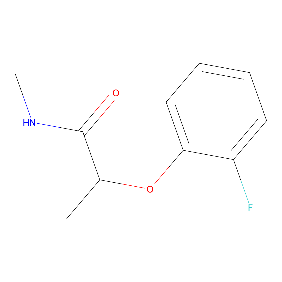 2-(2-fluorophenoxy)-N-methylpropanamide molecular structure, CAS 1342524-15-5