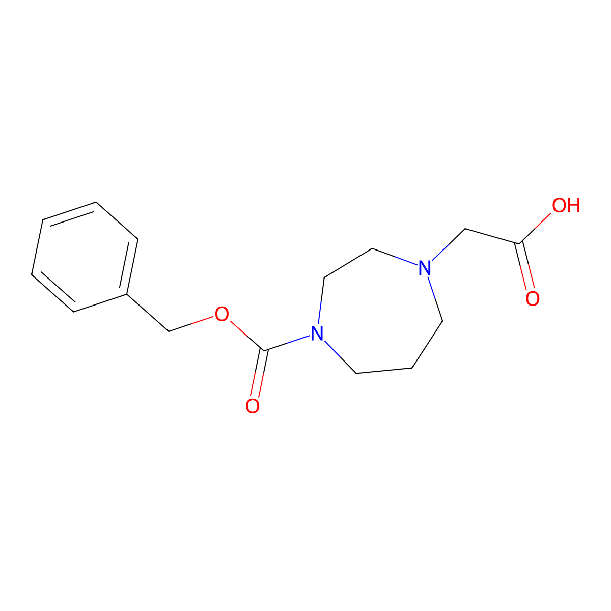 4-Carboxymethyl-[1,4]diazepane-1-carboxylic acid benzyl ester molecular structure, CAS 1342524-44-0