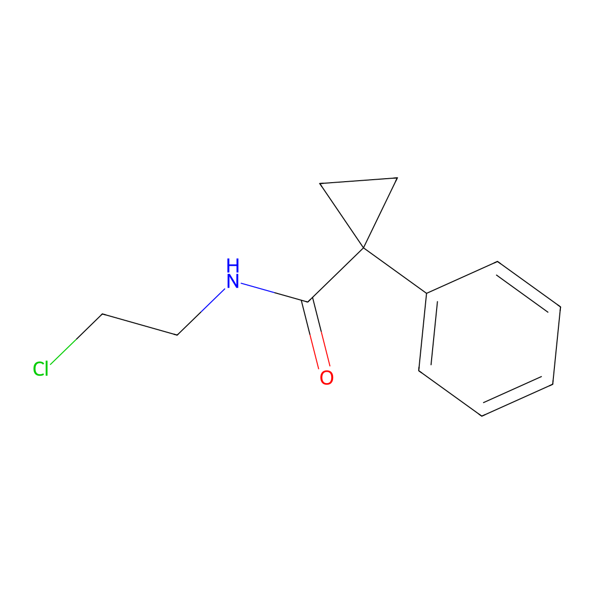 N-(2-Chloroethyl)-1-phenylcyclopropanecarboxamide molecular structure, CAS 1342524-51-9