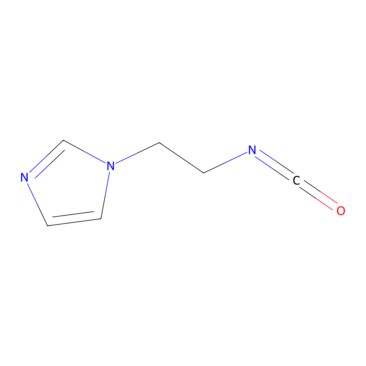 1-(2-isocyanatoethyl)-1H-imidazole molecular structure, CAS 1342529-22-9