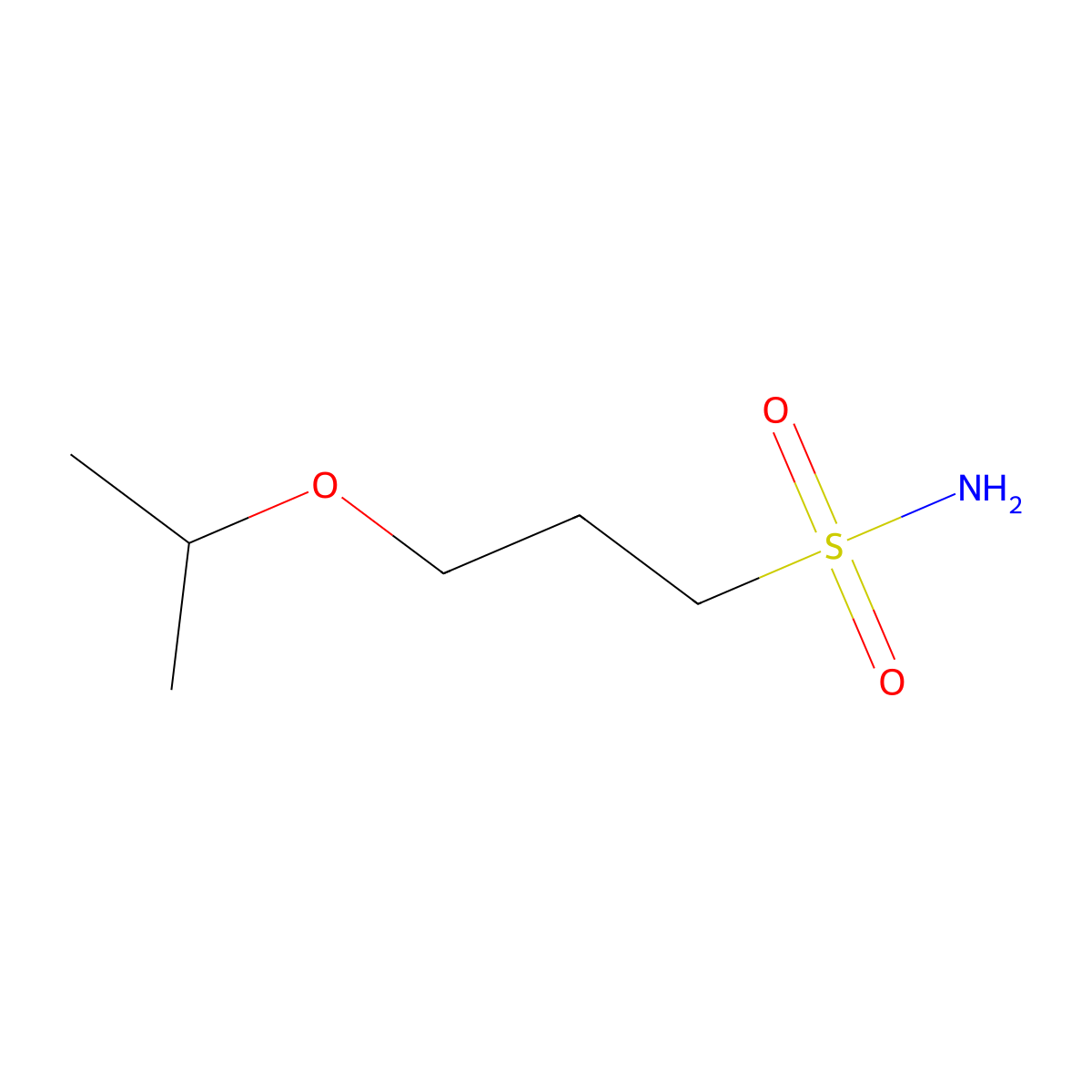 3-(Propan-2-yloxy)propane-1-sulfonamide molecular structure, CAS 1342529-45-6