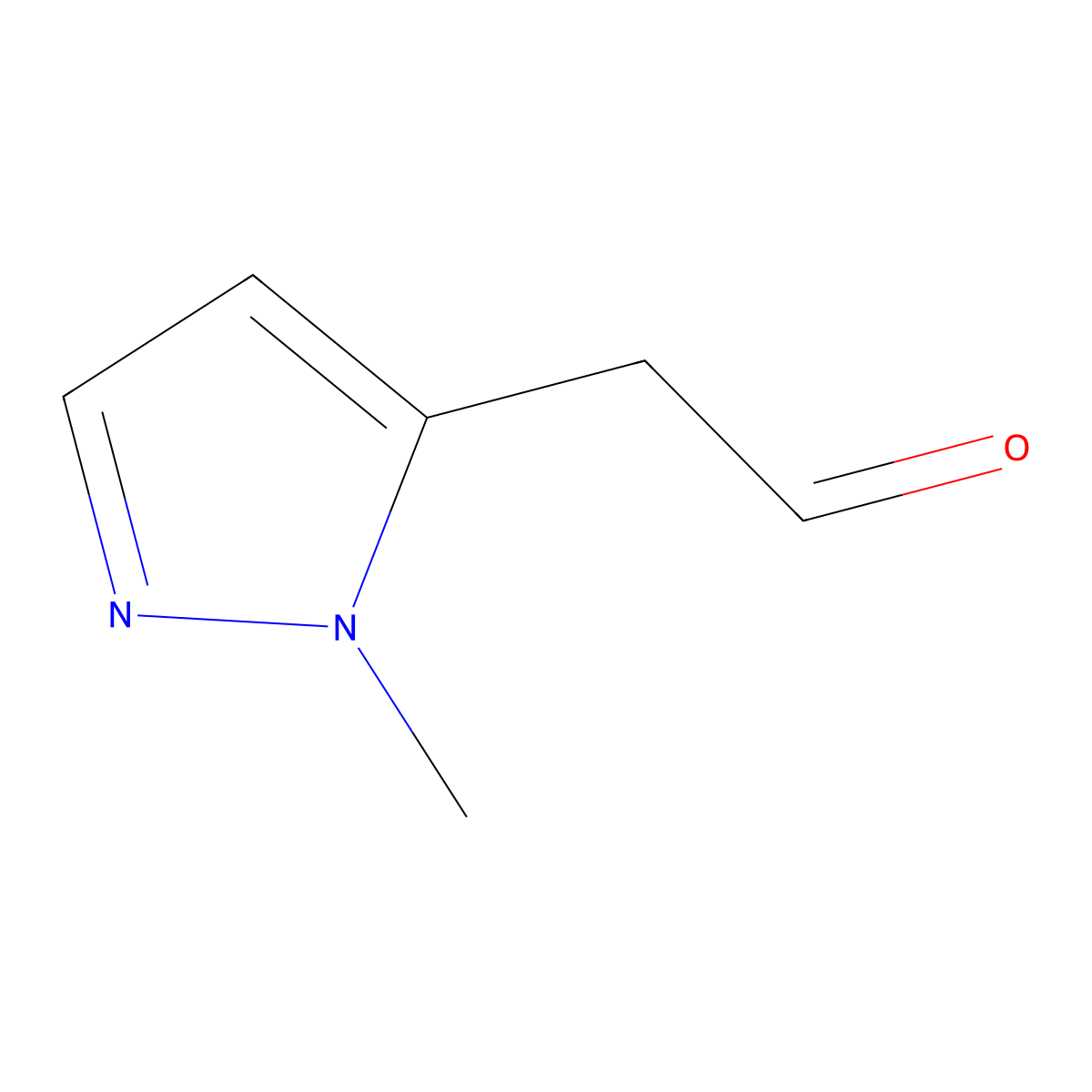 2-(1-Methyl-1h-pyrazol-5-yl)acetaldehyde molecular structure, CAS 1342532-84-6
