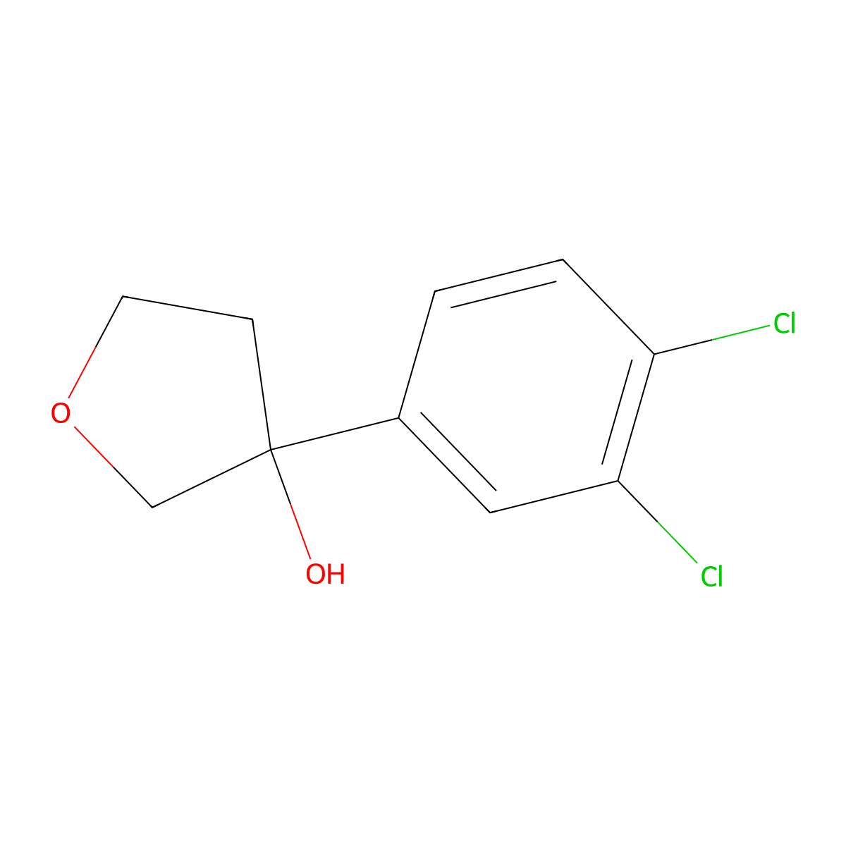 3-(3,4-Dichlorophenyl)tetrahydro-3-furanol molecular structure, CAS 1342539-28-9