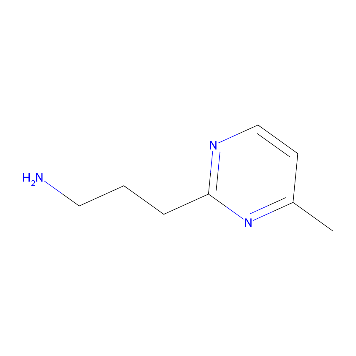 3-(4-Methylpyrimidin-2-yl)propan-1-amine molecular structure, CAS 1342541-77-8