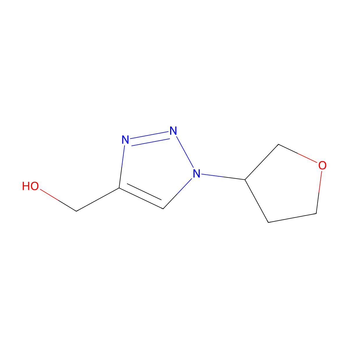 [1-(oxolan-3-yl)-1H-1,2,3-triazol-4-yl]methanol molecular structure, CAS 1342544-21-1