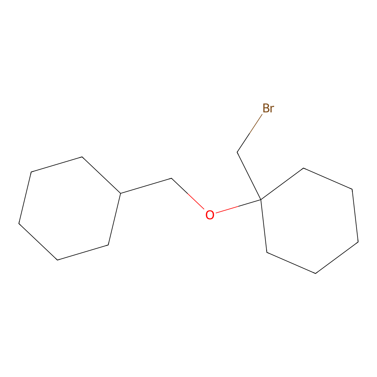 1-(Bromomethyl)-1-(cyclohexylmethoxy)cyclohexane molecular structure, CAS 1342545-33-8