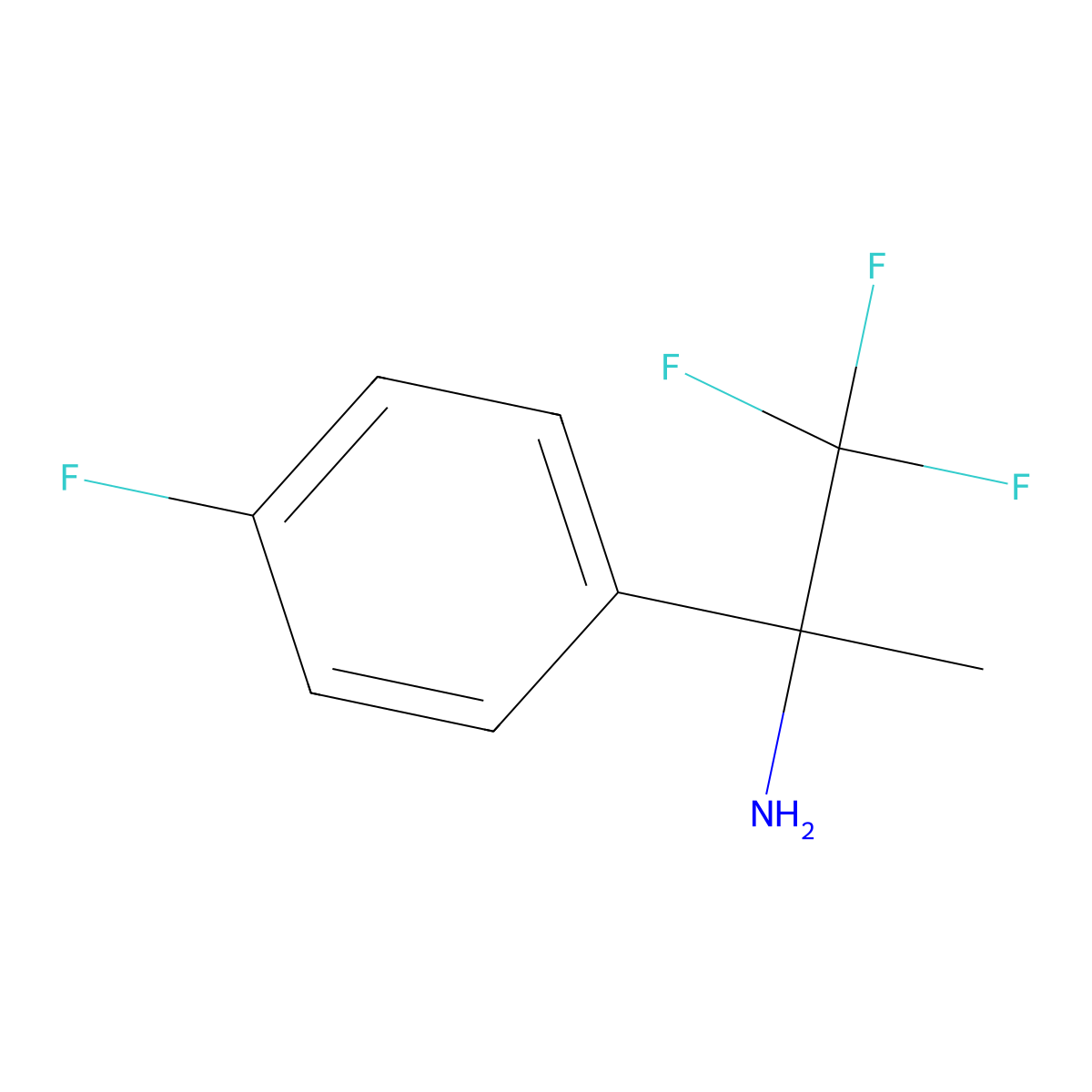 1,1,1-Trifluoro-2-(4-fluorophenyl)propan-2-amine molecular structure, CAS 1342545-55-4