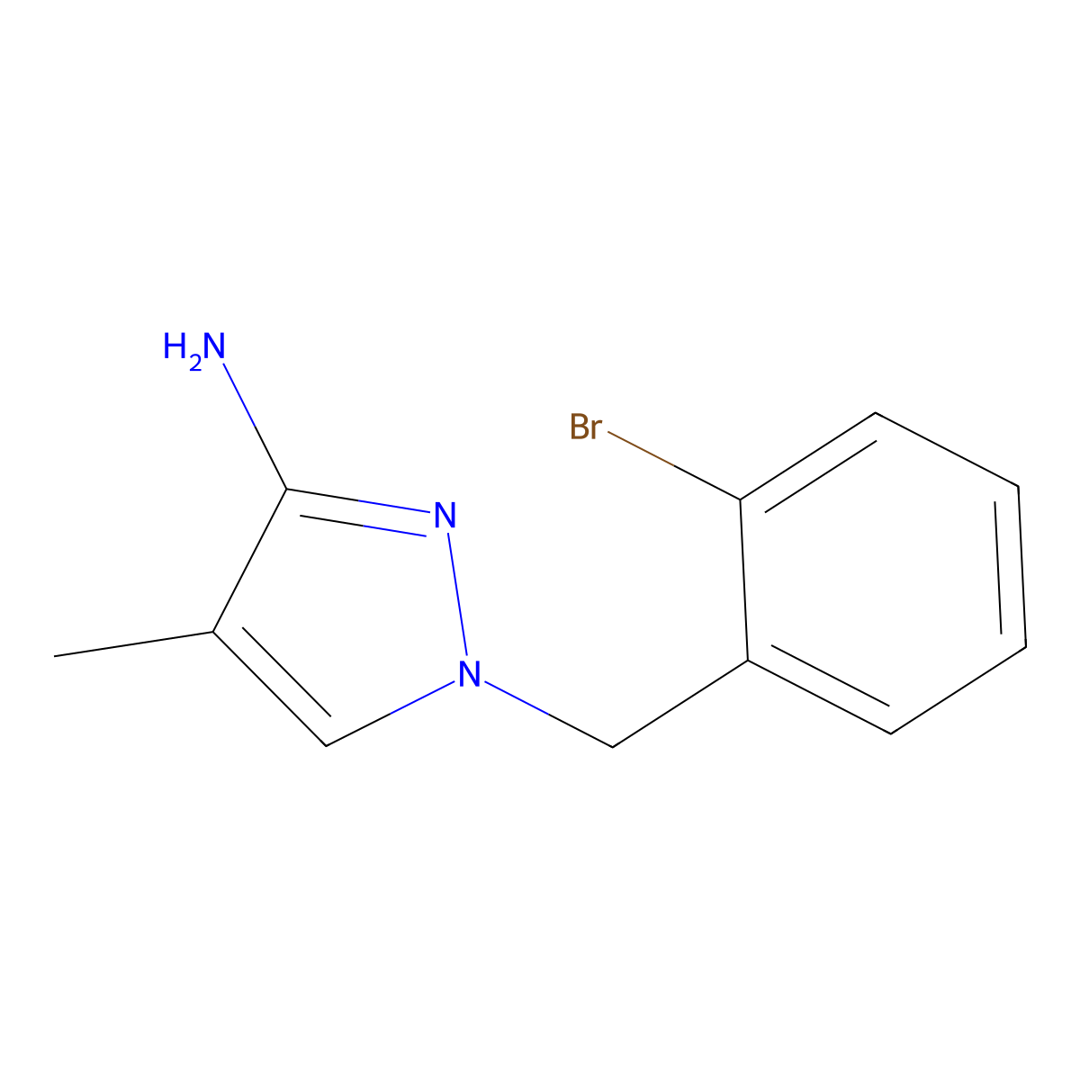 1-(2-Bromobenzyl)-4-methyl-1h-pyrazol-3-amine molecular structure, CAS 1342548-10-0