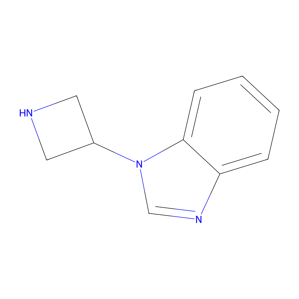 1-(azetidin-3-yl)-1H-1,3-benzodiazole molecular structure, CAS 1342548-83-7