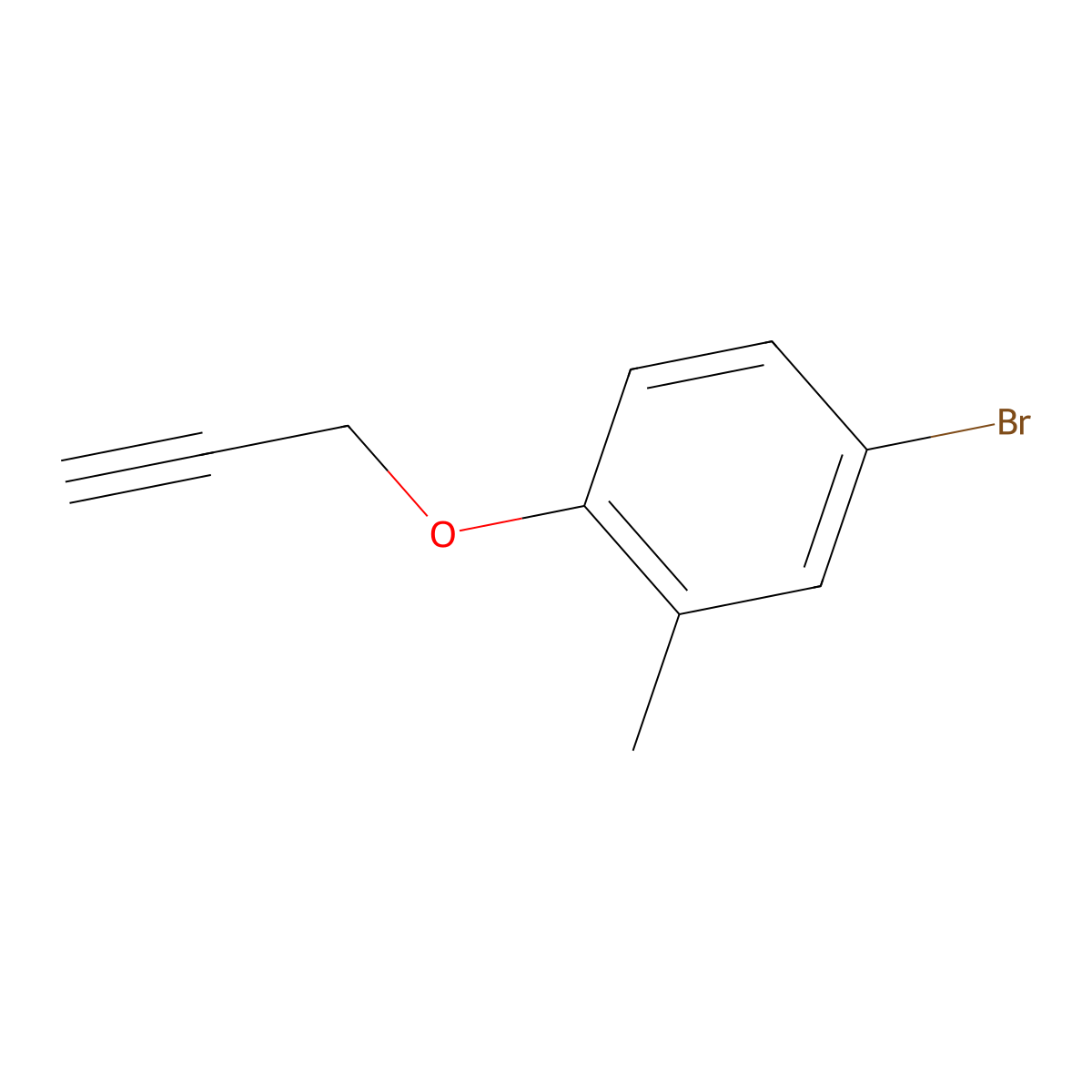 4-Bromo-2-methyl-1-(prop-2-yn-1-yloxy)benzene molecular structure, CAS 1342549-15-8