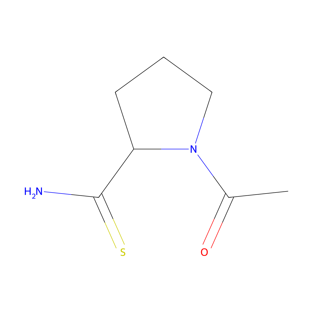 1-Acetylpyrrolidine-2-carbothioamide molecular structure, CAS 1342550-42-8