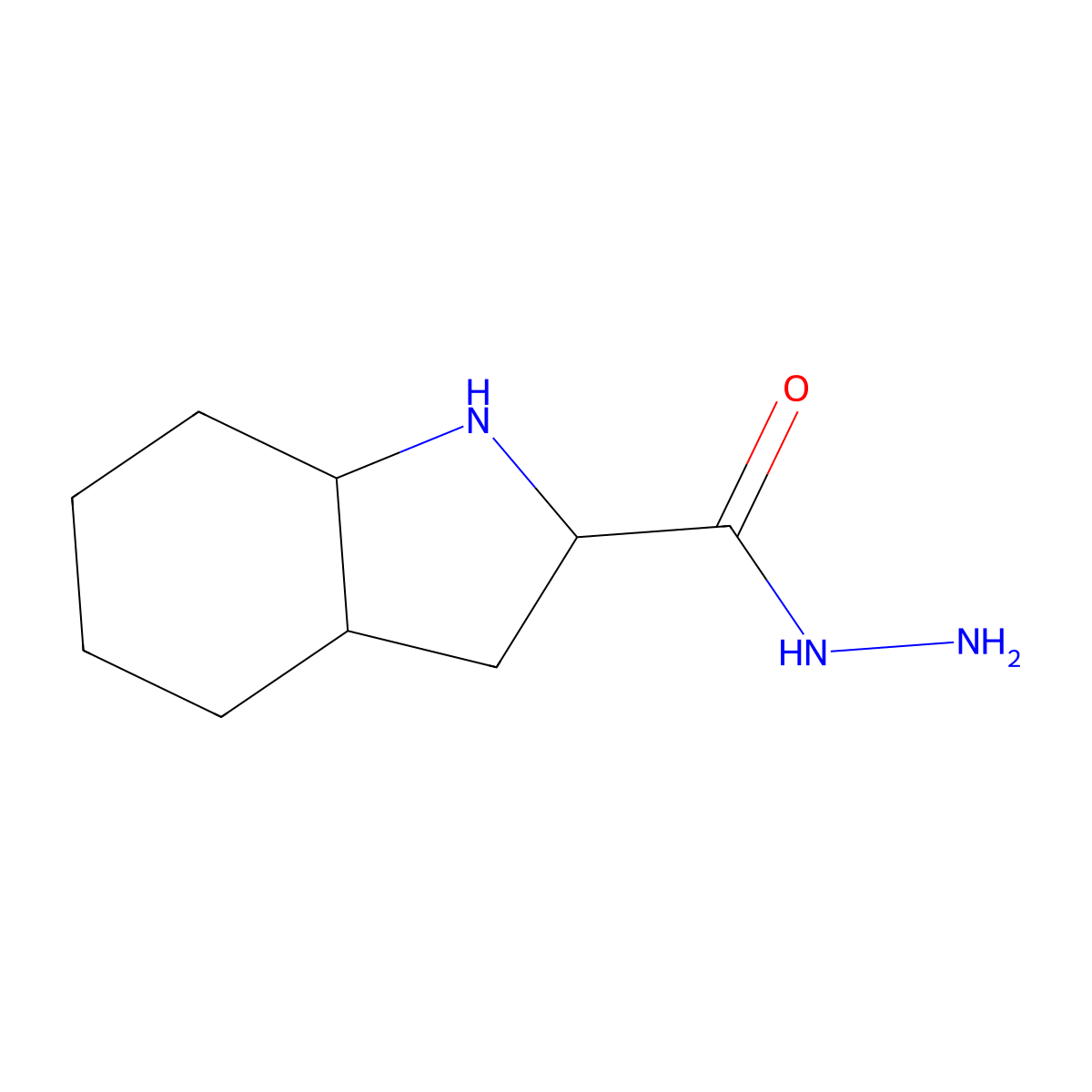 octahydro-1H-indole-2-carbohydrazide molecular structure, CAS 1342550-83-7