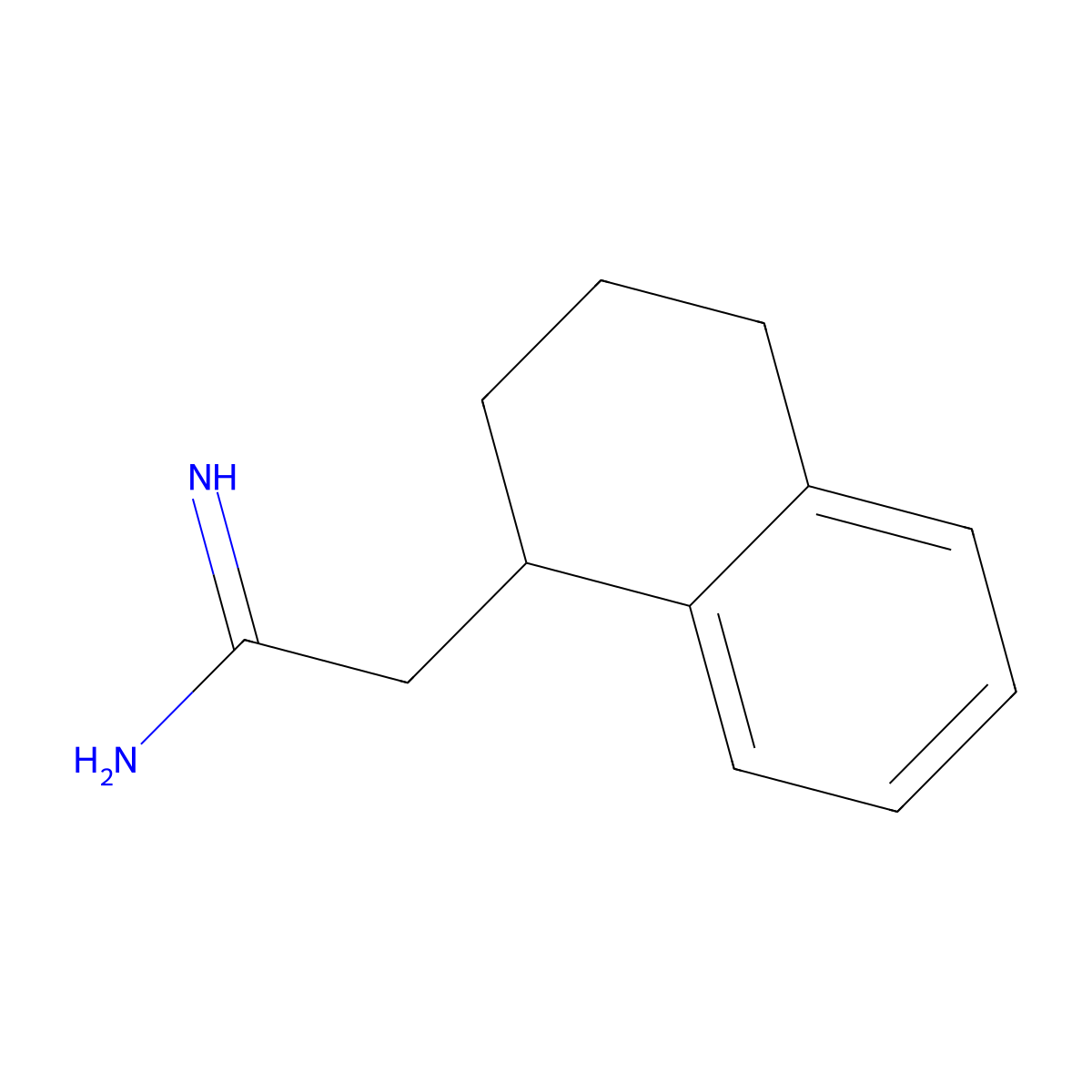 2-(1,2,3,4-Tetrahydronaphthalen-1-yl)ethanimidamide molecular structure, CAS 1342553-87-0