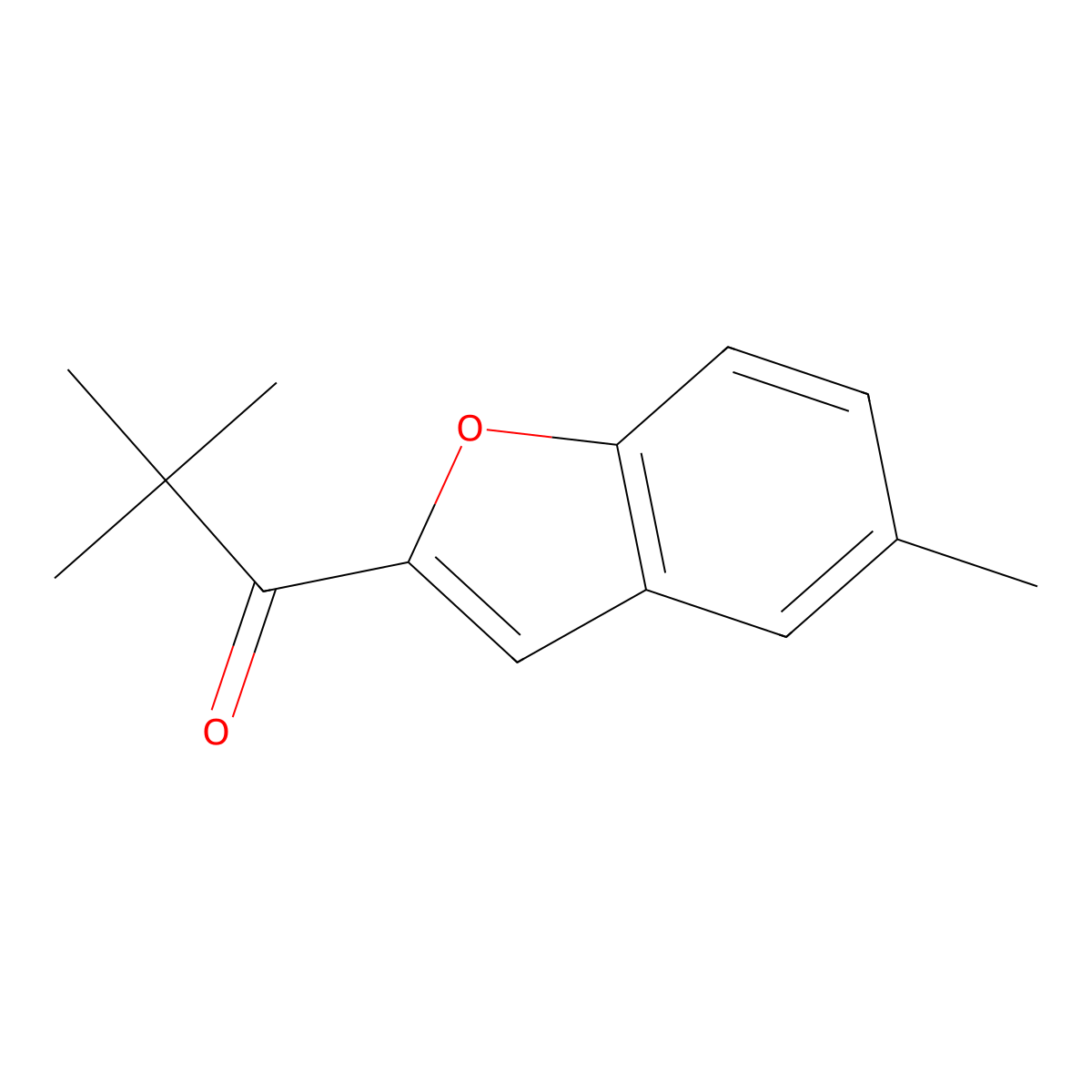 2,2-Dimethyl-1-(5-methylbenzofuran-2-yl)propan-1-one molecular structure, CAS 1342557-39-4