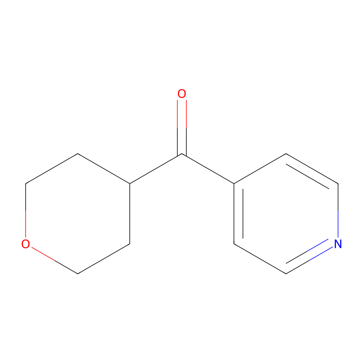 pyridin-4-yl(tetrahydro-2H-pyran-4-yl)methanone molecular structure, CAS 1342557-99-6