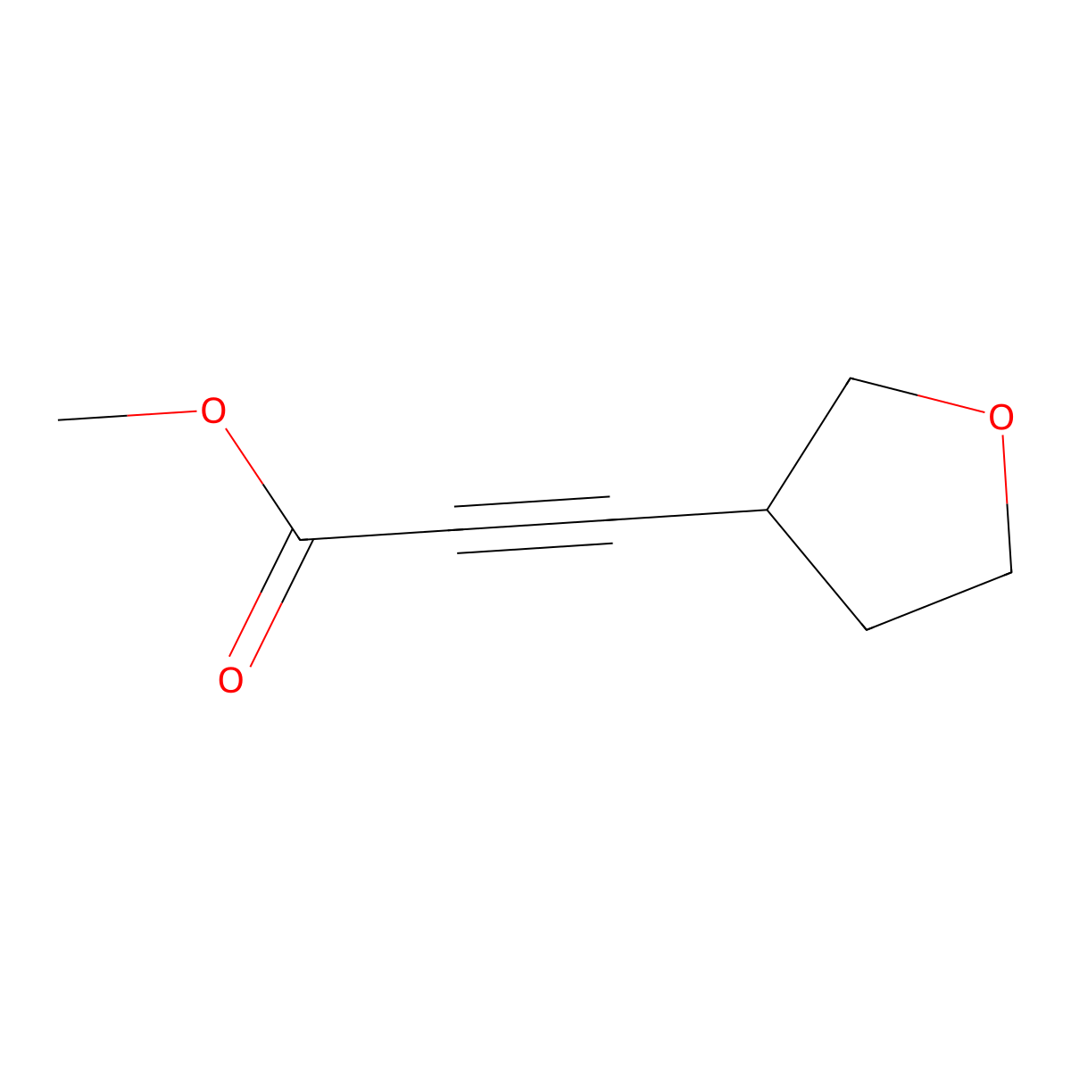 Methyl 3-(oxolan-3-yl)prop-2-ynoate molecular structure, CAS 1342558-78-4