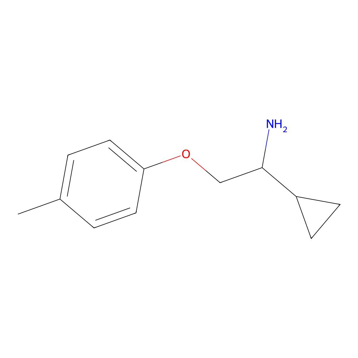[1-Cyclopropyl-2-(4-methylphenoxy)ethyl]amine molecular structure, CAS 1342559-22-1