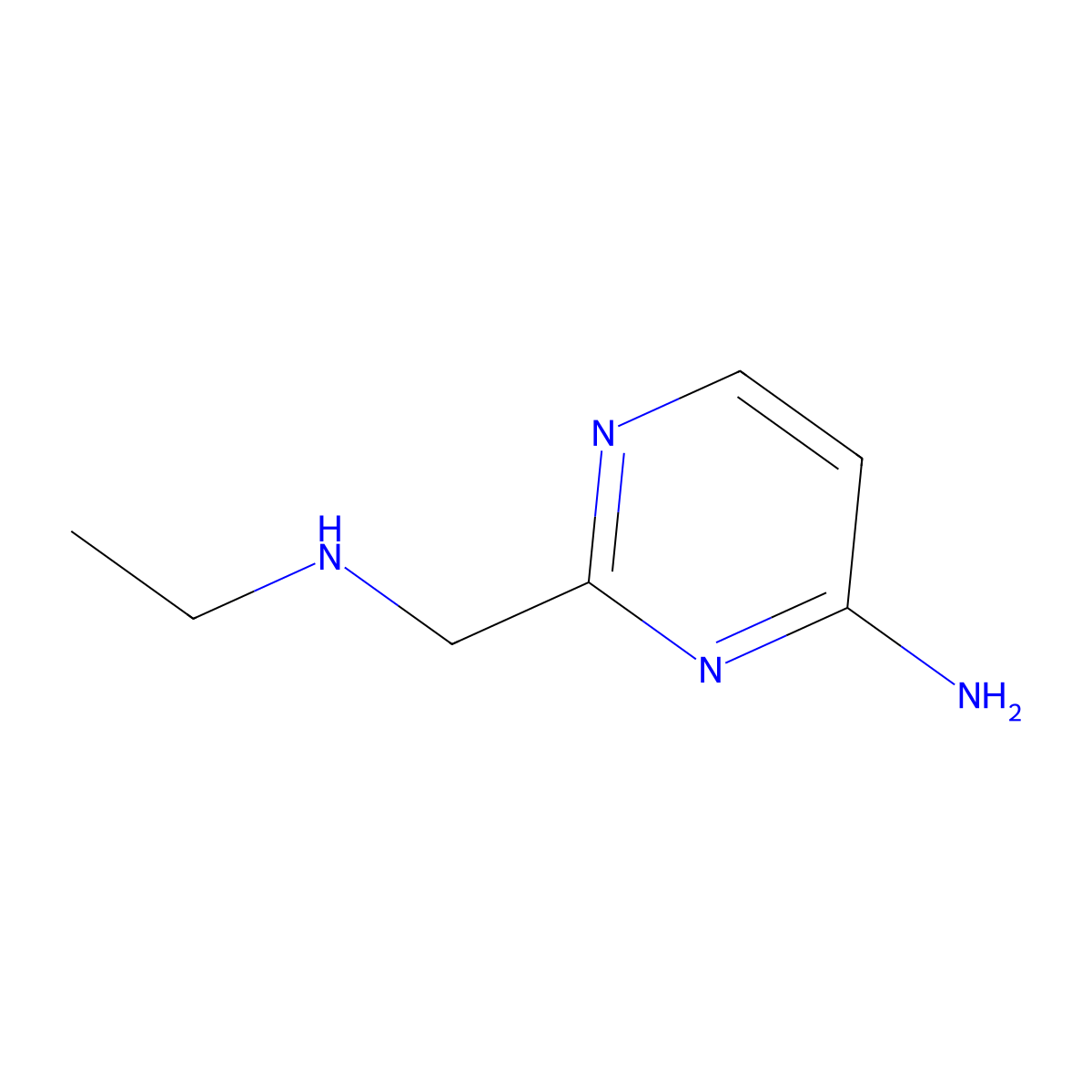 2-[(Ethylamino)methyl]pyrimidin-4-amine molecular structure, CAS 1342561-06-1