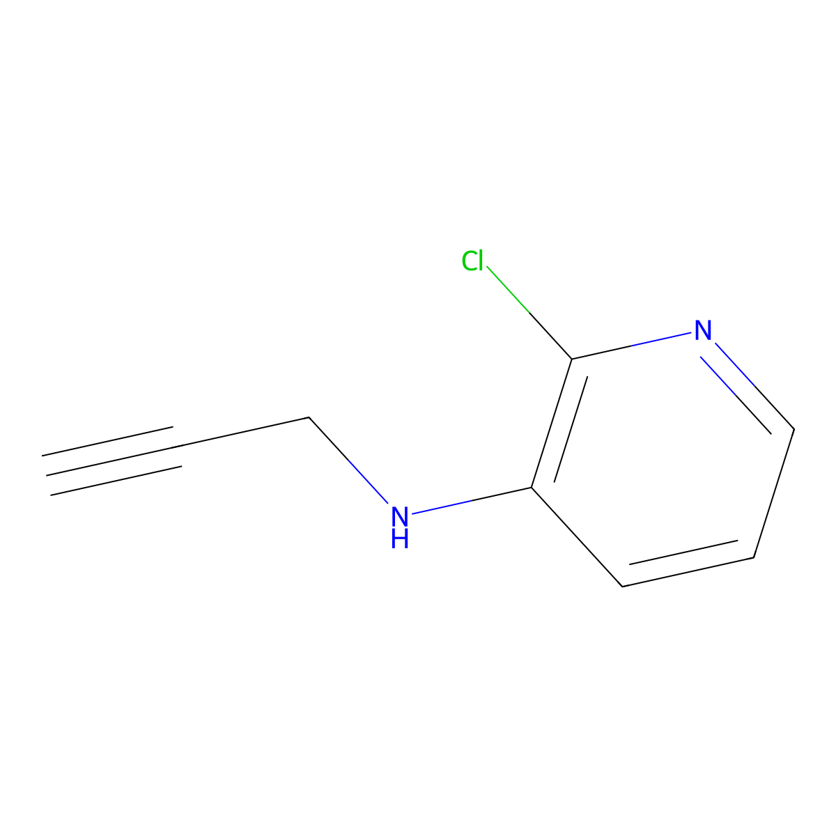 2-Chloro-N-(prop-2-YN-1-YL)pyridin-3-amine molecular structure, CAS 1342561-15-2